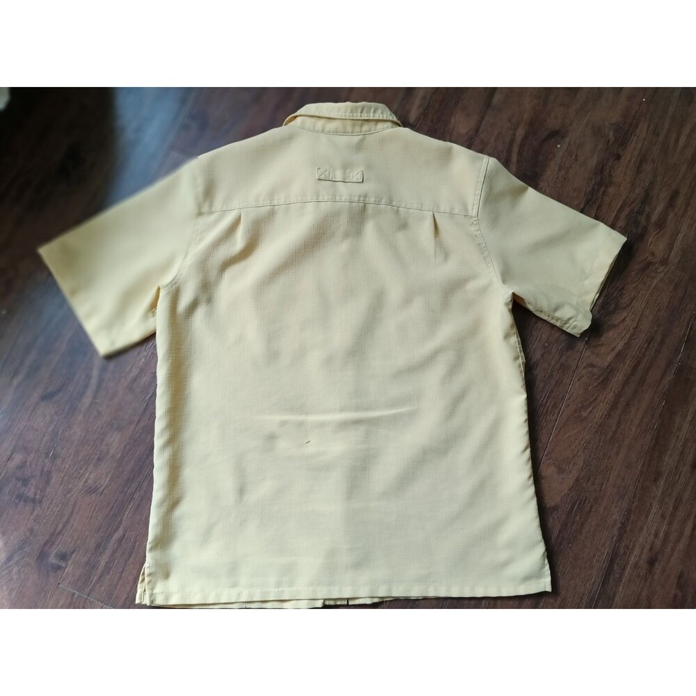John Blair Men's Safari Outdoors Cargo Button Up Shirt Cream/Tan  Check Size (L) - Picture 2 of 9